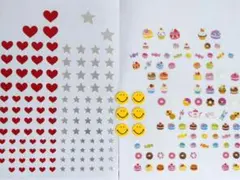 シール 使いかけ まとめ売り スマイリーフェイス スイーツ お菓子 平成 レトロ