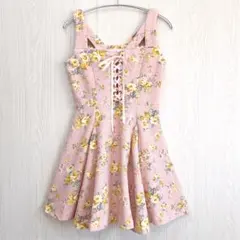 LIZ LISA　Y2K　姫ギャル　当時物　花柄　フリルレースアップワンピース
