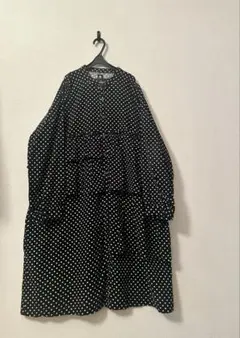美品♪merlotドットワンピース*ティアード*スタジオクリップカスタネ好きな方のサムネイル