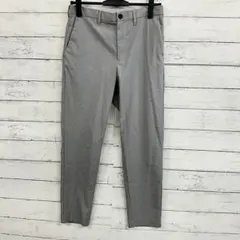 GU✨スラックス【S】ゴムウエスト テーパード トラウザー ライトグレー