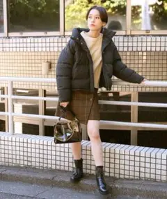 スカート　ツイードチェックスカート　ローリーズファーム