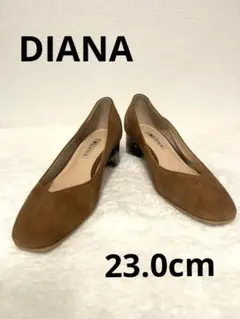 極美品 DIANA ダイアナ　スエード パンプス 23cm べっ甲ヒール 日本製