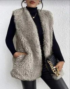 SHEIN フェイクファーコート