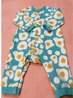 美品♡breeze♡目玉焼き柄ロンパース♡80