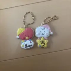 BT21 TATA RJ クッキー風キーホルダー 2個セット