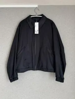 【新品】ユニクロU ジップアップショートブルゾン　ブラック 2XL XXL