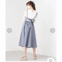 OLIVE des OLIVE バックリボンジャンスカ ブルー