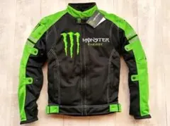 Kawasaki バイク用メッシュジャケット インナー付き ブラック/グリーン
