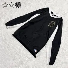 NY ナイロン ジャケット 150cm 黒 長袖 キッズ MLB 野球 スポーツのサムネイル