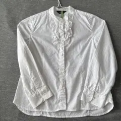 COMME CA ISM フリル付きシャツ 130A ホワイト