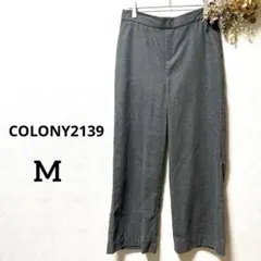 COLONY2139 グレー ワイドパンツ ウエストゴム使用 オフィス M