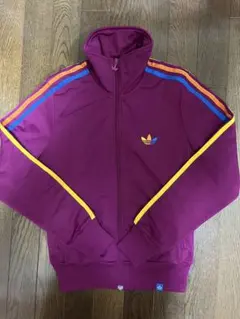 adidas パープル ストライプ ジャージ