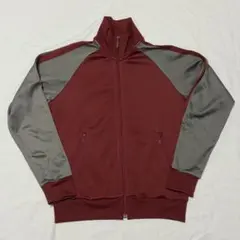00s old UNIQLO トラックジャケット ジャージ レッド グレー 古着