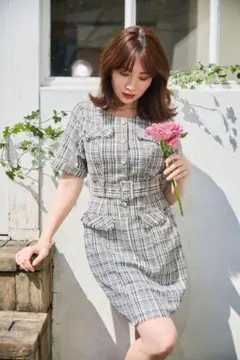 herlipto Classic Tweed Mini Dress whiteS