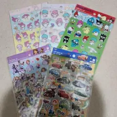 ペタペタシール　DAISO★サンリオ　キキララ　マイメロ　プリンセス　カーズ