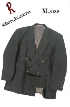 【Roberta di Camerino】グレー格子柄ジャケットXL寸j90のサムネイル