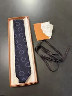 UNITED ARROWS ネイビー 円形模様 ネクタイのサムネイル