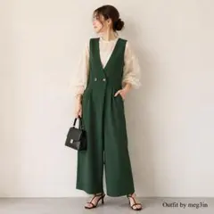 新品タグ付 La-gemme Vネックサロペット Lのサムネイル