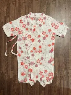 ロンパース型 甚平 女の子 桜柄50-60cm