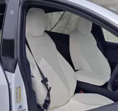 テスラ Model 3 新型フルカバー シートカバー ホワイト 前後セット 