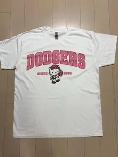 ハローキティ ロサンゼルス・ドジャース Tシャツ Mサイズ 限定コラボ】ハローキティ × ロサンゼルス・ドジャース Tシャツ M