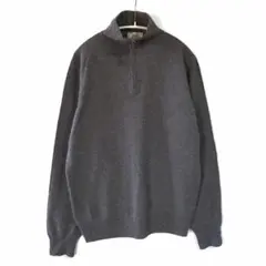 HERMES カシミヤハーフジップニット ニット グレー