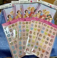 ディズニープリンセス シール帳　ストーンシール　６点セット　Disney