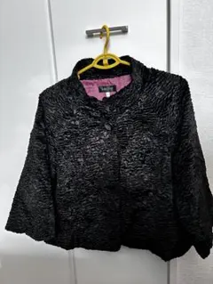 ABECHE 黒 ボレロ風ジャケット 七分袖 前ボタン1つ 結婚式 二次会