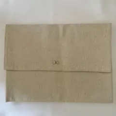 HERMES フラットポーチ ヘリンボーン ベージュ - メルカリ