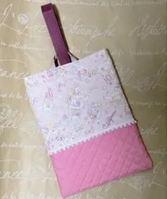 ゆめかわ　ユニコーンの上履き入れ　ピンク