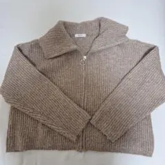 ベージュ Lサイズ 長袖ニットセーター
