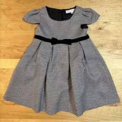 キャサリンコテージ　千鳥格子　ベロアリボン　フォーマルワンピース