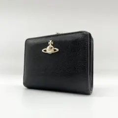 Vivienne Westwood　二つ折り財布　オーブ　がま口　シボ革　黒のサムネイル