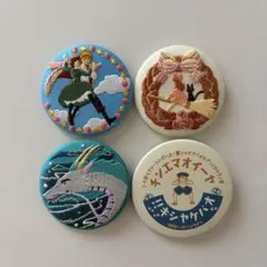 ジブリ　刺繍缶バッジ　千と千尋の神隠し　ハウルの動く城　魔女の宅急便