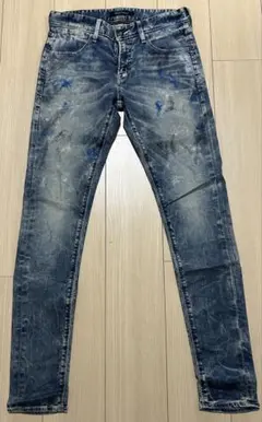Black by VANQUISH スキニーデニム ペイント加工 30インチのサムネイル