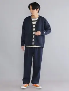 SHIPS ネイビー 厚手カーディガンのサムネイル