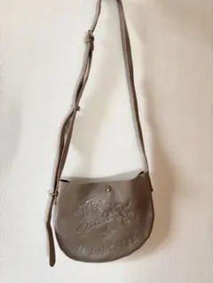 IL BISONTE ショルダーバッグ グレー ベージュ　ブラウン　レザー