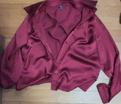 GOMORN 長袖ブラウス ボルドー Lサイズ