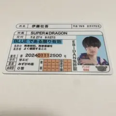 SUPER★DRAGON 伊藤壮吾 推し免許証❷(他商品とまとめ買い可能)