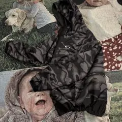 oakley カモフラ　ナイロンジャケット