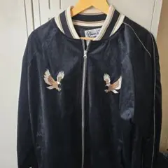 バワー　トッ　ザ　ピープル　ネイビー スエード風 スカジャン