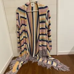 BILLABONG マルチボーダー フリンジ カーディガンのサムネイル