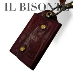 【ヴィンテージ】イルビゾンテ　キーケース　オールレザー　ロゴ型押し　ブラウン