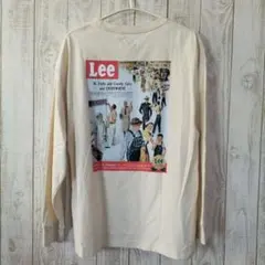 Lee　バックプリント　長袖　トップス　Tシャツ　M 　ロゴ　刺繍　リー