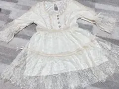 LIZLISA アイボリー レース チュニック