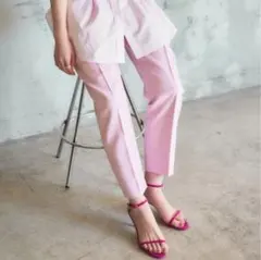 美品✨『Spick & Span』PL/R ツイル きれいめ テーパードパンツ