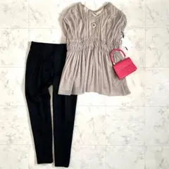 タグ付 ルイルエブティック トップス＆テーパード パンツ セットアップ L