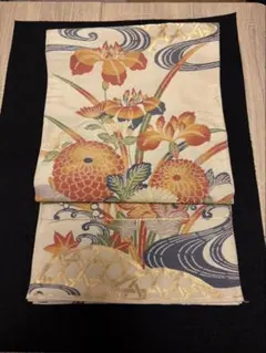 2904 袋帯 花柄刺繍