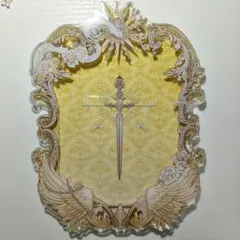 アクリル 推し活グッズ ポストカードサイズ 黄色/金 揺れるアクリル付