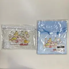 すみっコぐらし × ROUND1 フラットポーチ 巾着 2点セット